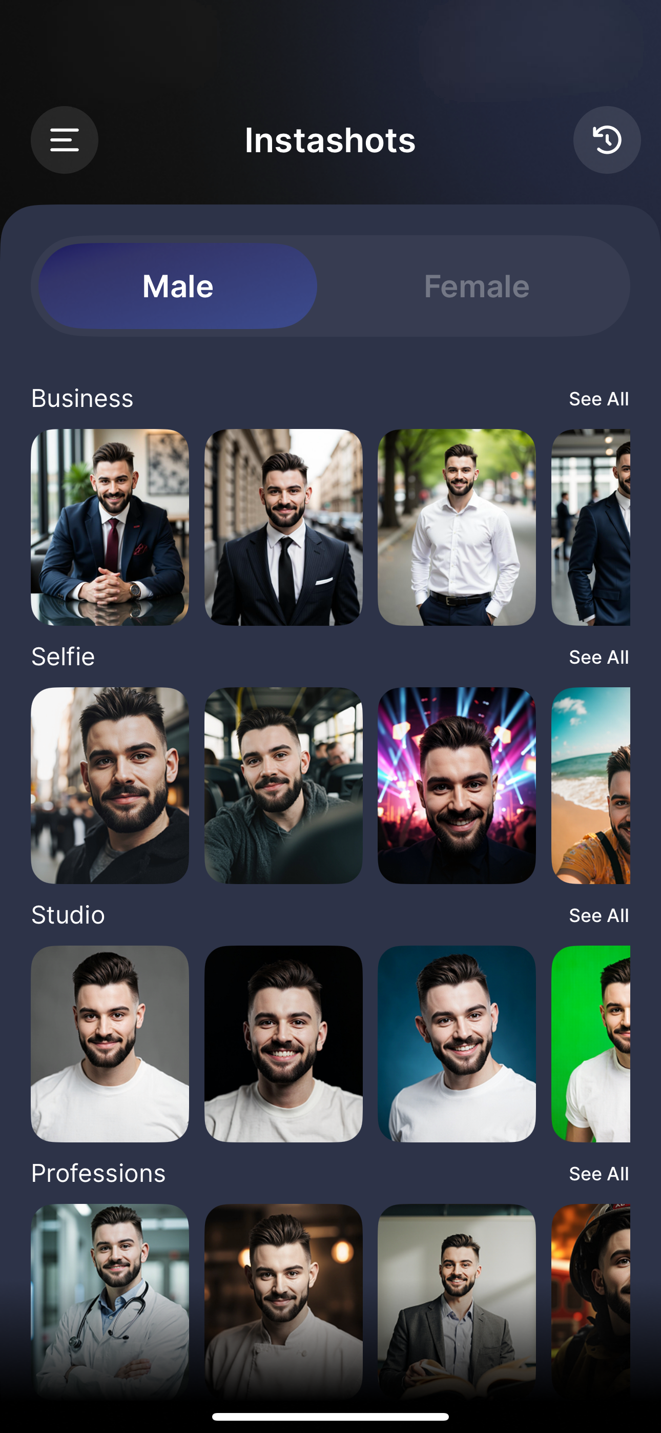Instashots: Headshot Generator screenshot